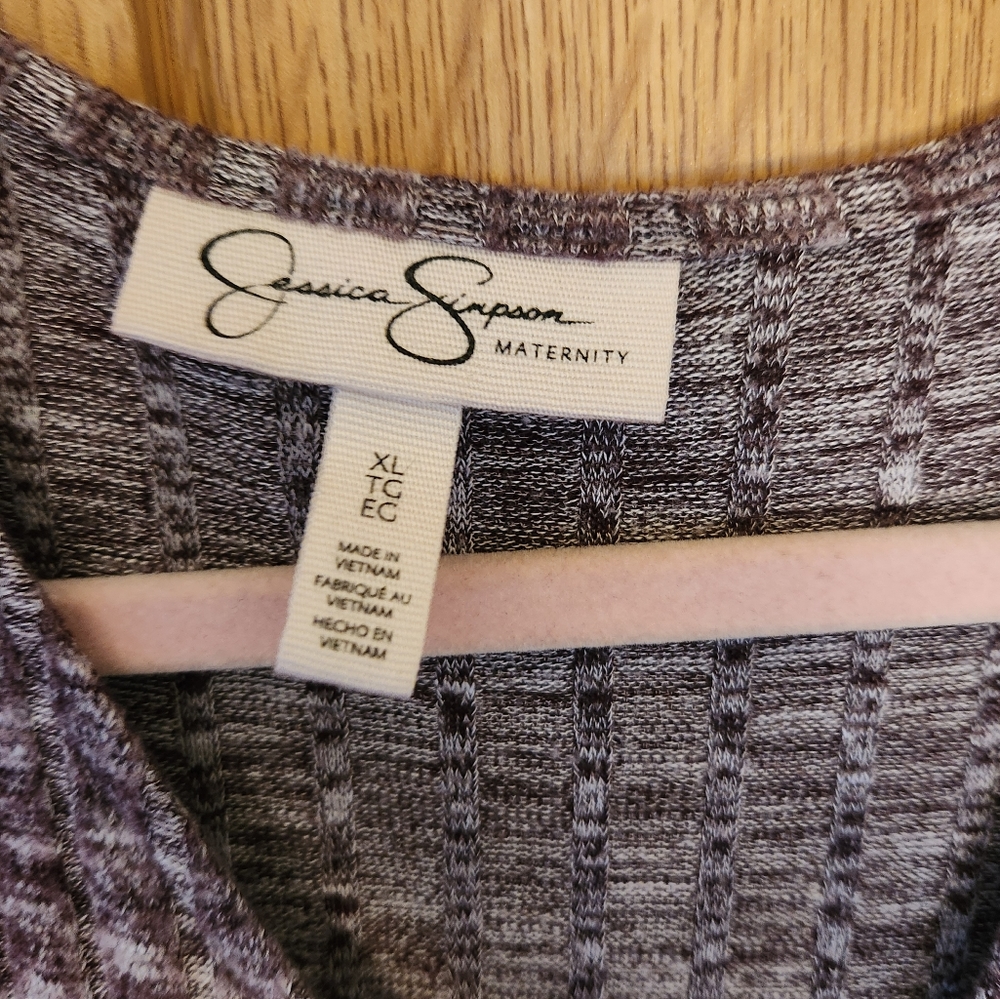 Jessica Simpson purple maternity dress
